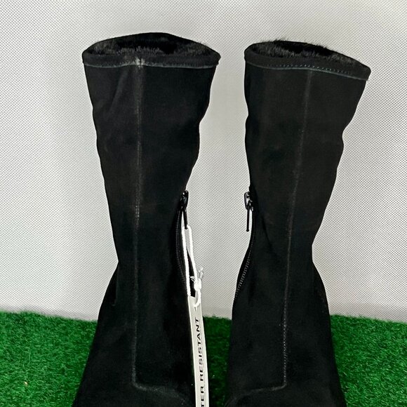 Andre Assous Milana Women's Boots Fur Trim/fold down Water Resistant Suede 6 NEW - Picture 4 of 16